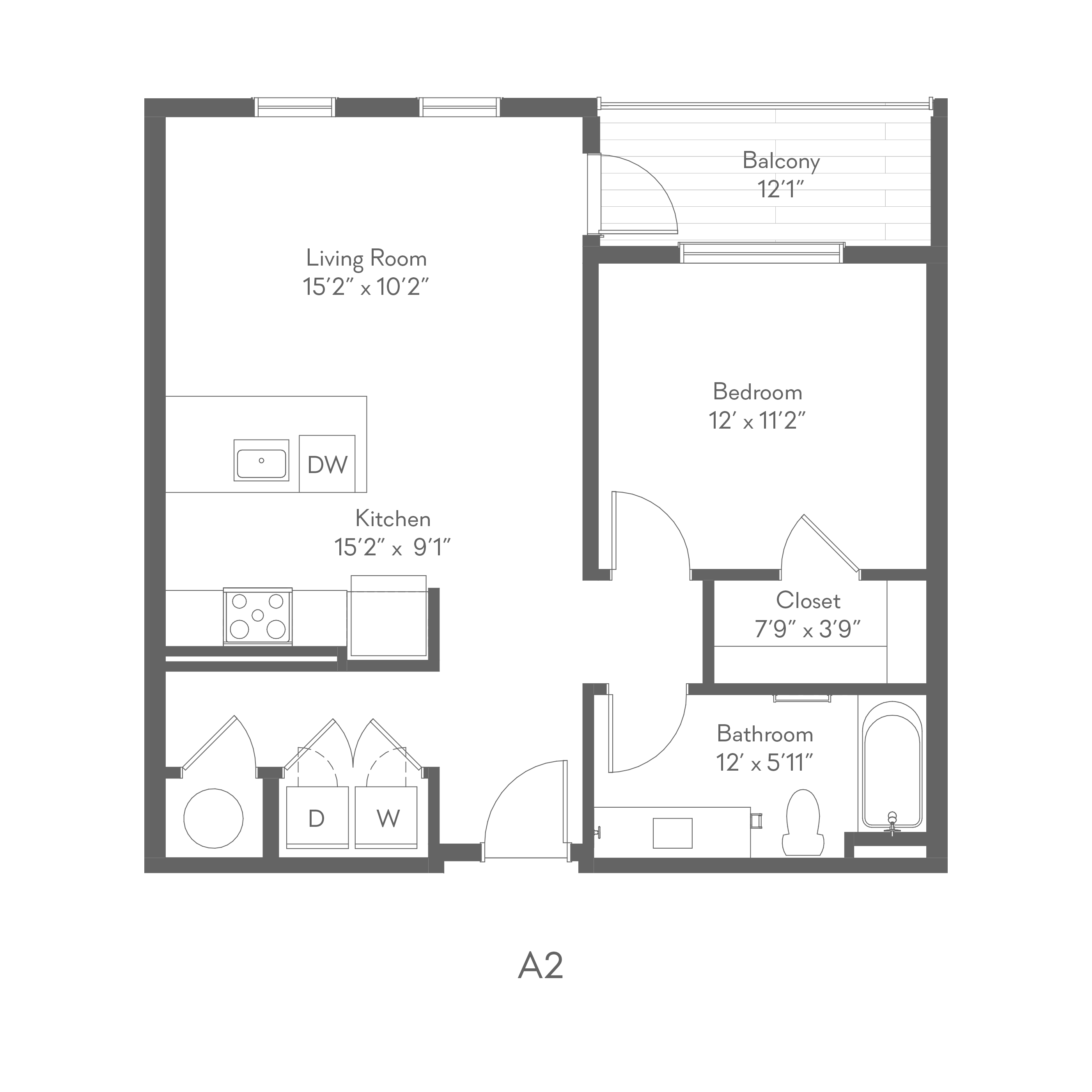 The Grafton one bedroom apartment A2
