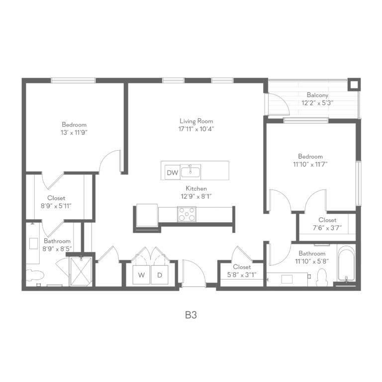 The Grafton two bedroom apartment B3